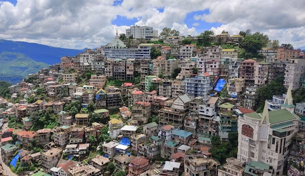 View of Khatla veng Aizawl